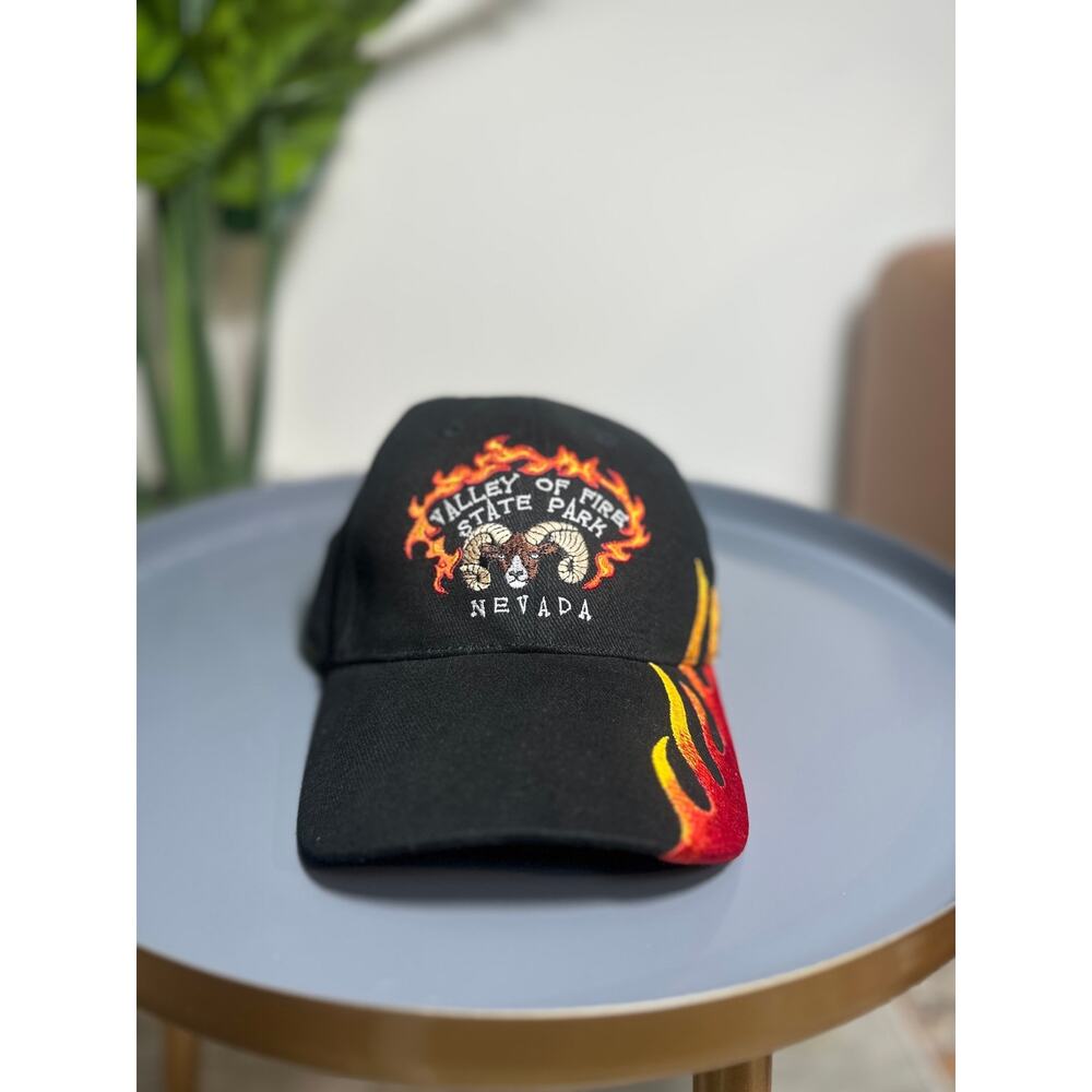 Valley of Fire State Park Nevada Hat Cali Fame Embroidered Flames Adjustable Cap